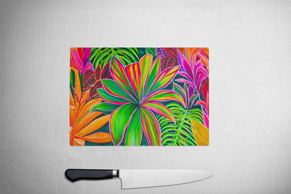 Hawaii Floral Painting Cutting & Serving Boards made in Hawaii,Kauai –  MICHAL ART STUDIO HAWAII