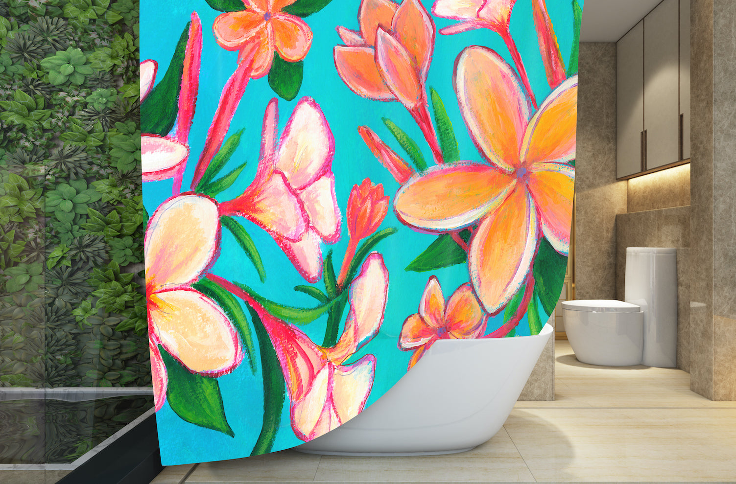 NEW - The Plumeria Shower Curtain