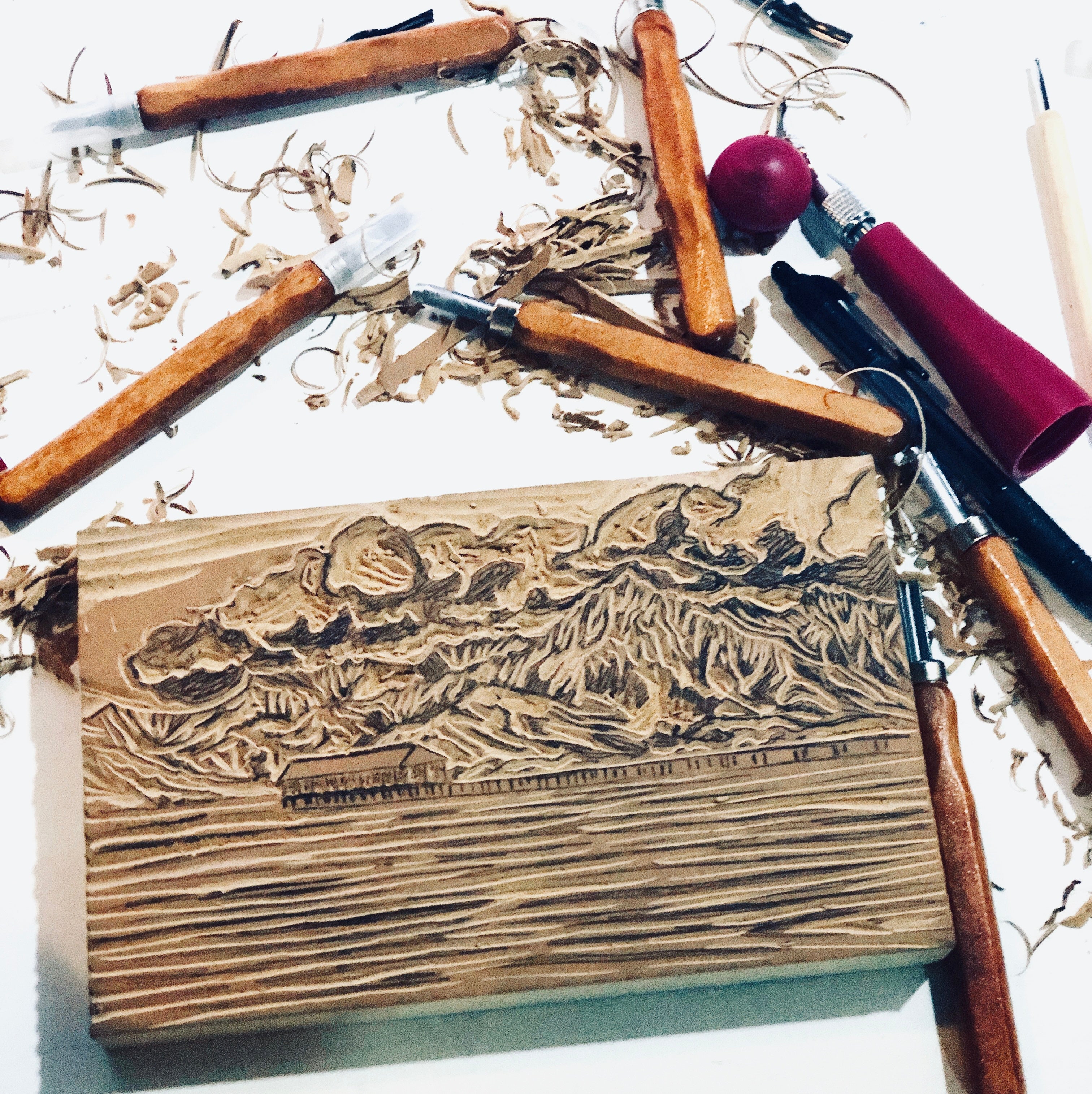 Lino Cut Carvings