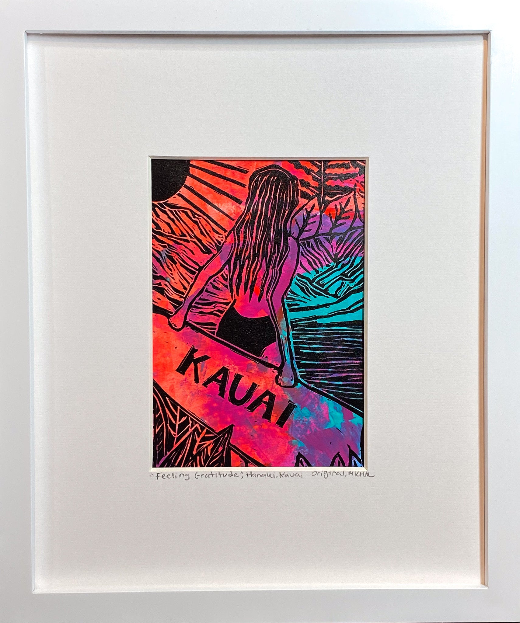 NEW  2024 "Feeling Gratitude" Series 4 - 6 NEW Original Surf Kauai Lino Cut