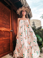 Aloha Boho Dress - Plumeria Vintage Tan