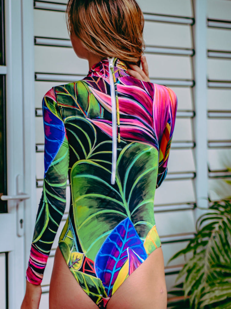 Long sleeves - Hanalei Morning - Full body zipper one piece – MICHAL ART  STUDIO HAWAII