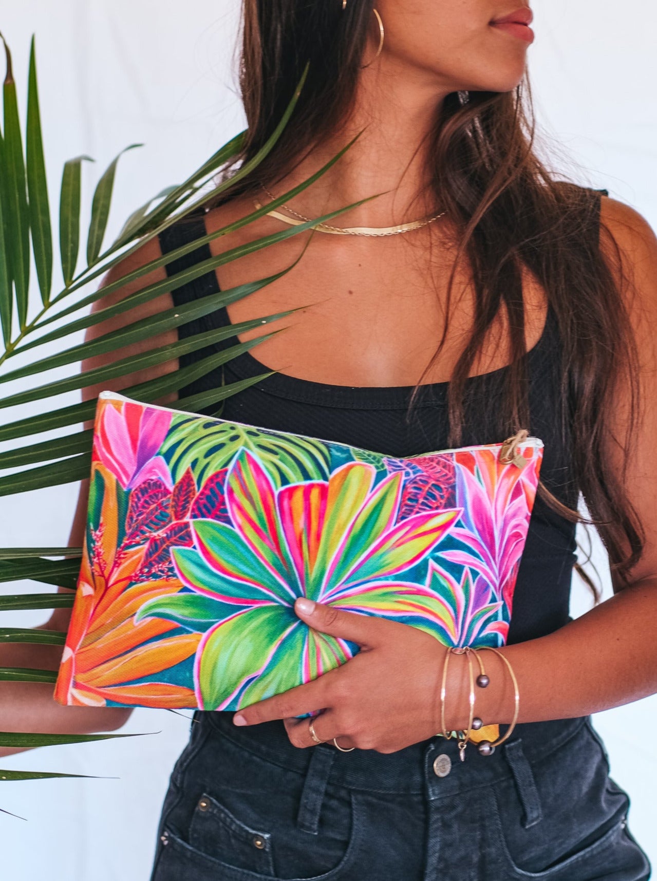 Open Heart Flowers Clutch - MICHAL ART STUDIO HAWAII - clutches