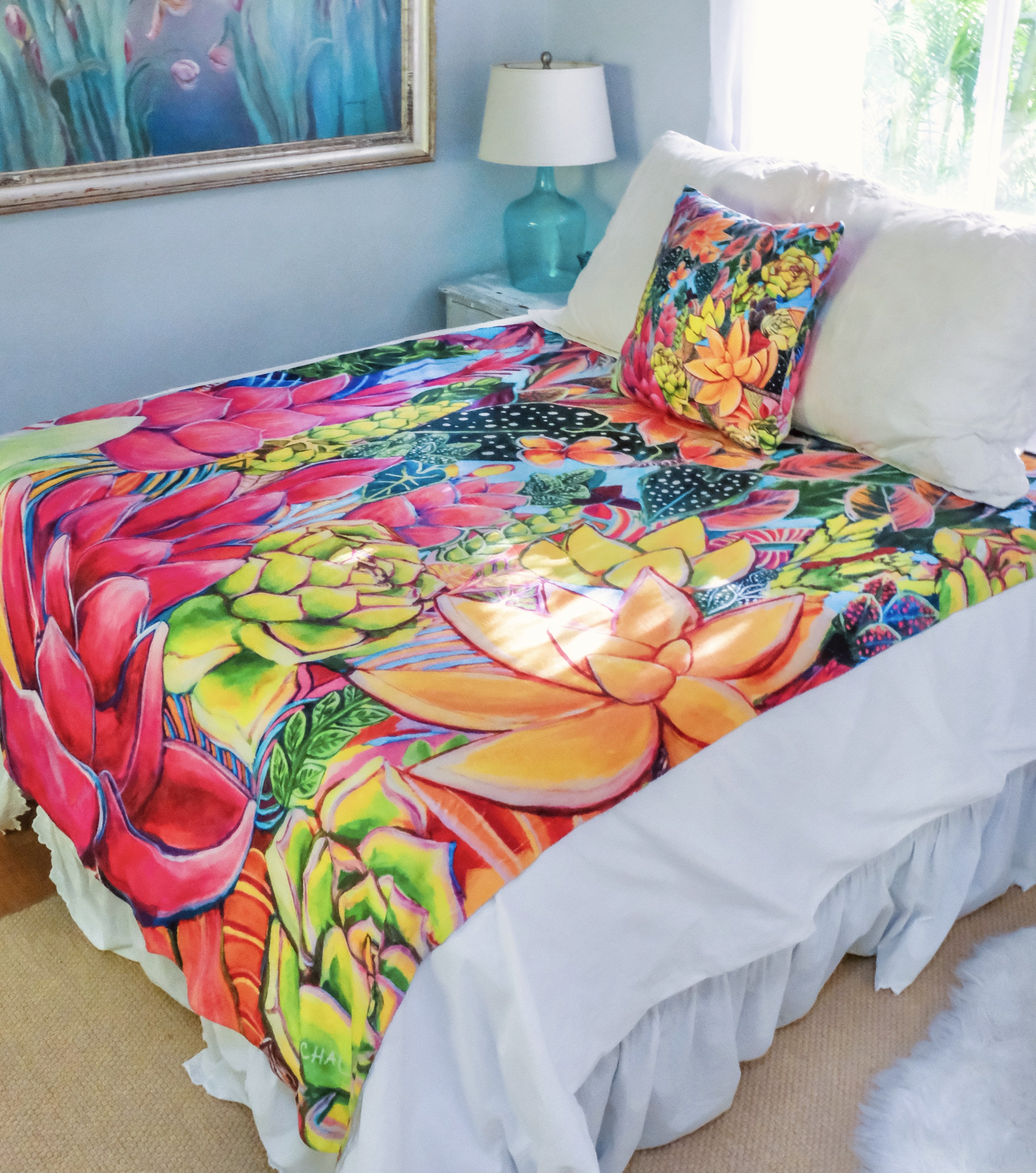 NEW * Radiant - Cuddling blanket - MICHAL ART STUDIO HAWAII - blanket