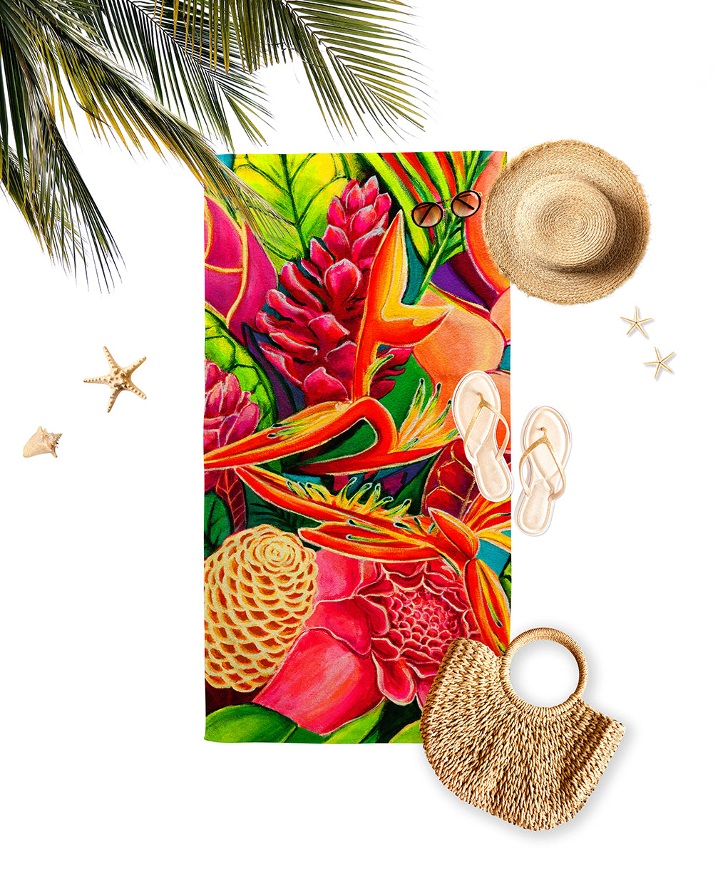 Hawaiian Love - Microfiber Towel - MICHAL ART STUDIO HAWAII - towels