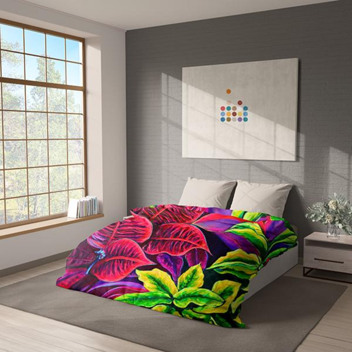 Magical Flowers - Duvet Cover - MICHAL ART STUDIO HAWAII - duvet cover