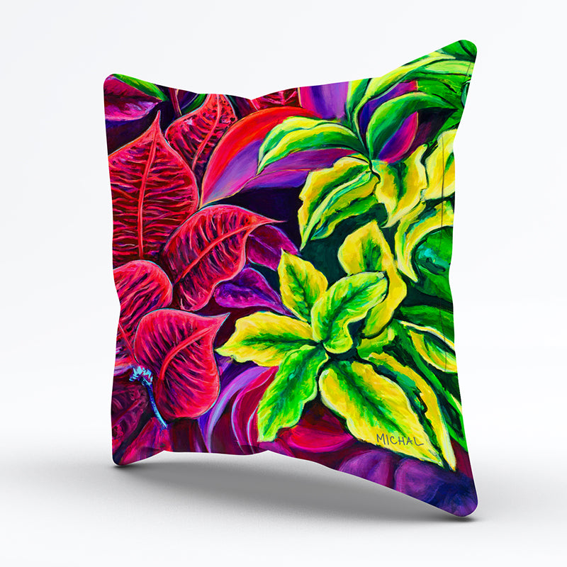 Magical Flowers Pillow cover 20"x20" - MICHAL ART STUDIO HAWAII - pillow