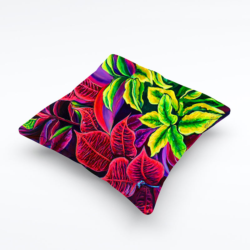 Magical Flowers Pillow cover 20"x20" - MICHAL ART STUDIO HAWAII - pillow