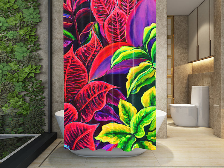 Magical Flowers Shower Curatin - MICHAL ART STUDIO HAWAII - shower curtain