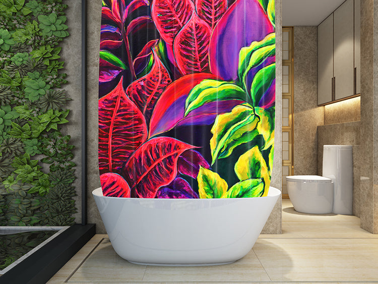 Magical Flowers Shower Curatin - MICHAL ART STUDIO HAWAII - shower curtain