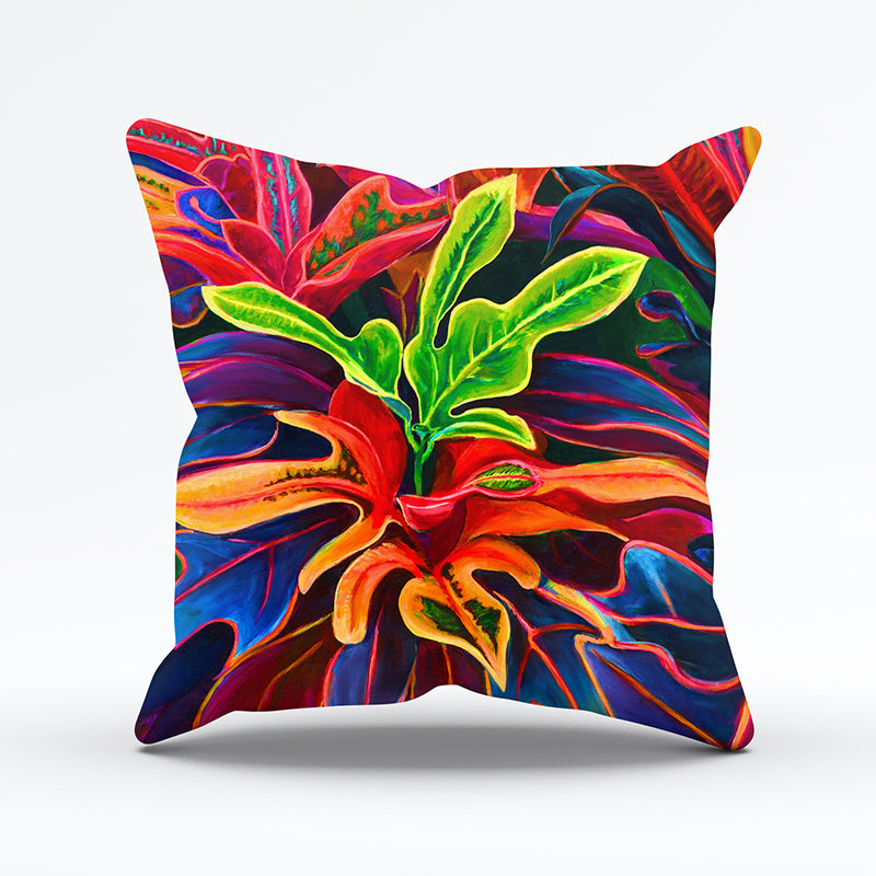 Sunset Flowers Pillow cover 20"x20" - MICHAL ART STUDIO HAWAII - pillow