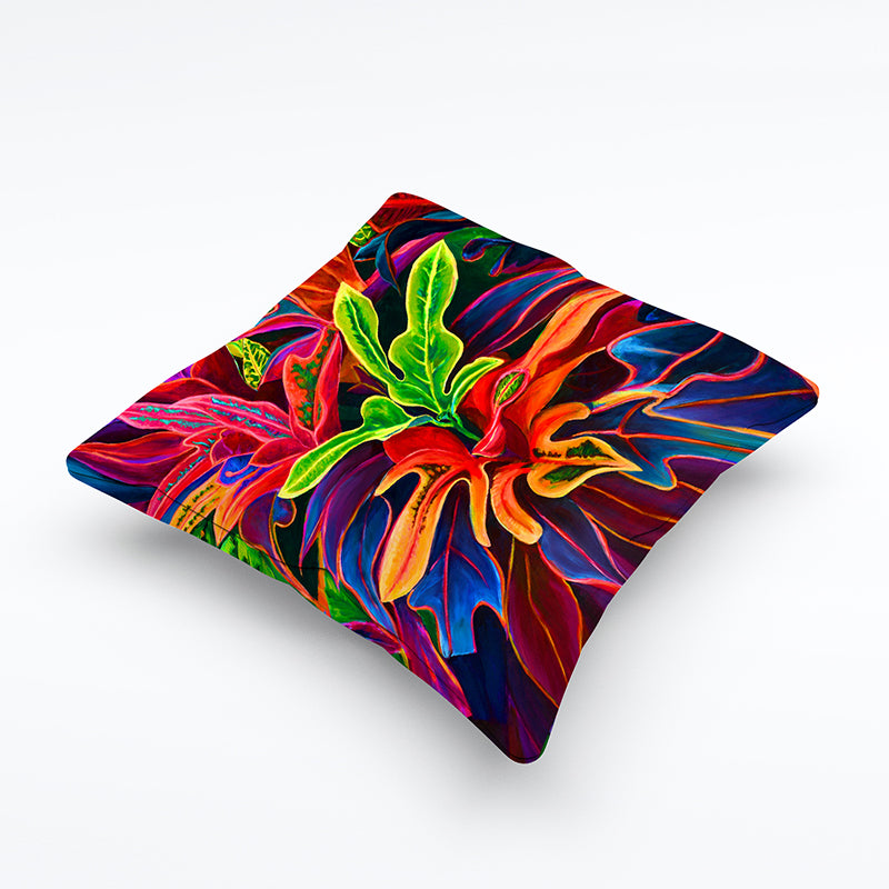 Sunset Flowers Pillow cover 20"x20" - MICHAL ART STUDIO HAWAII - pillow