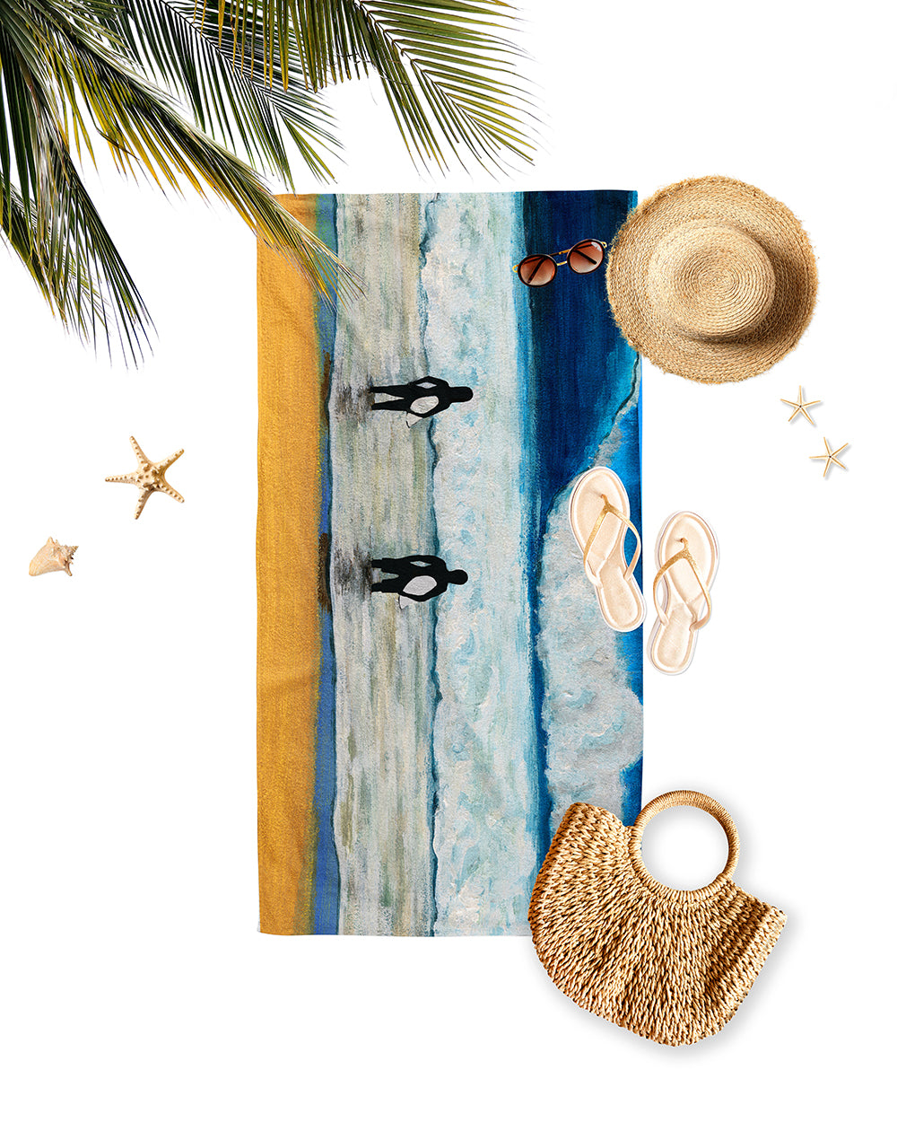 The Surfer Towel - Pipeline Surfers - Microfiber Towel - MICHAL ART STUDIO HAWAII - towels