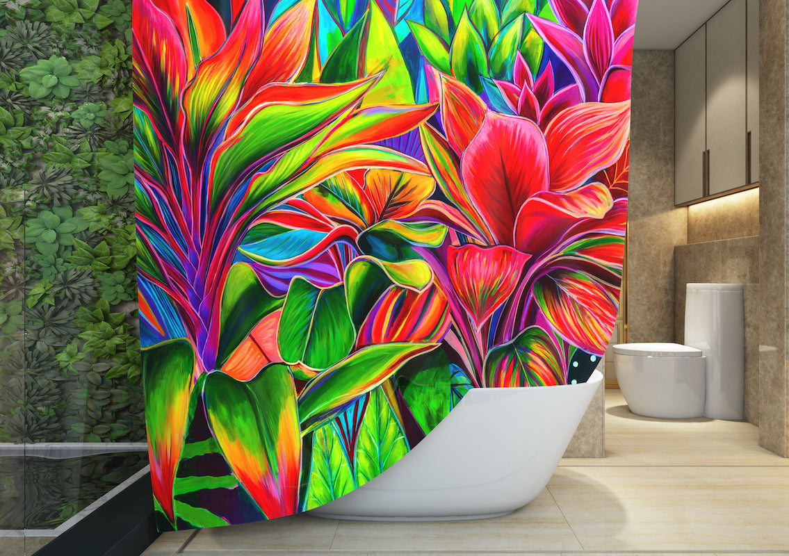 *NEW* - Tropical Light - Shower Curatin - MICHAL ART STUDIO HAWAII - shower curtain