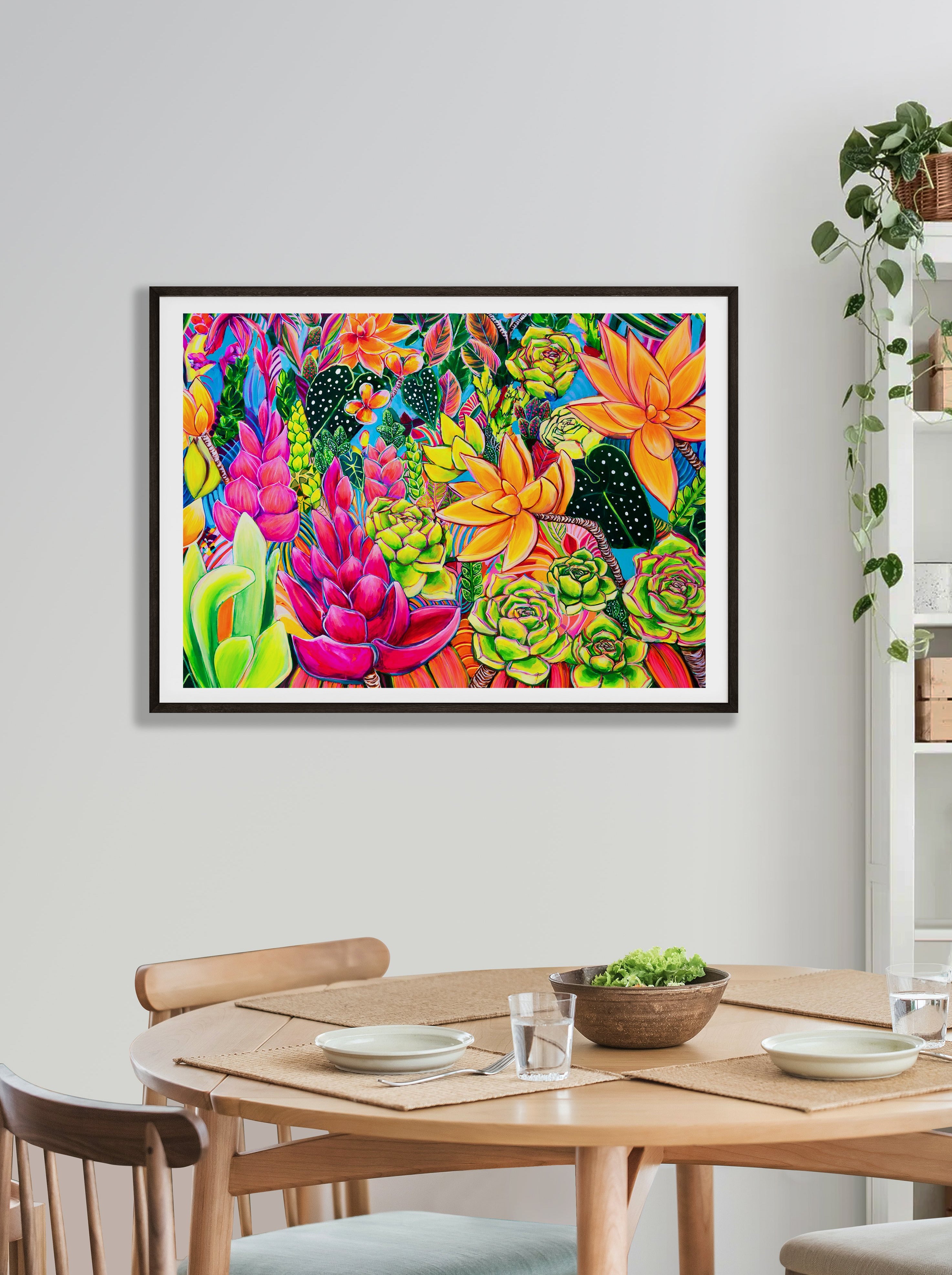 Radiant - Hawaiian Floral Tropical Art - 20x28 Large Museum Quality Print - MICHAL ART STUDIO HAWAII -